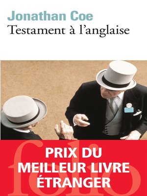 cover image of Testament à l'anglaise